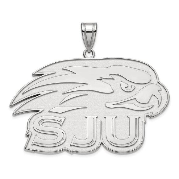 14k White Gold St Joseph's U. XL Pendant
